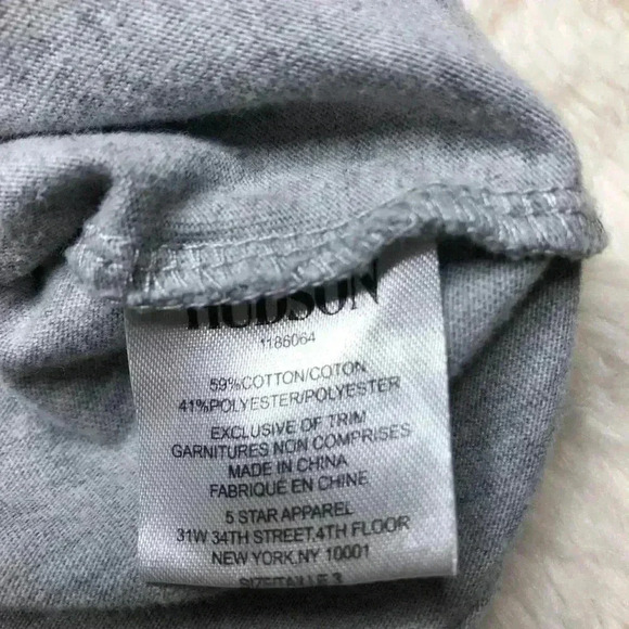 Hudson Hooded T-Shirt Grey & Black Size 3T - Picture 8 of 16